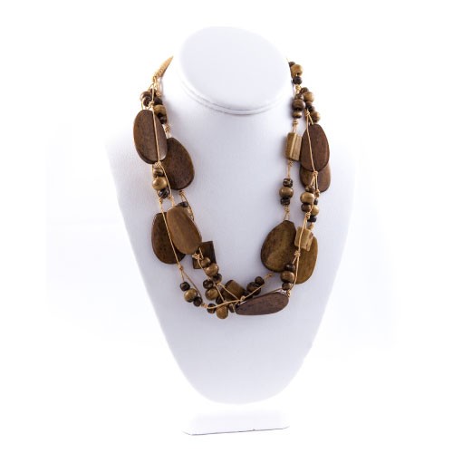Brass & Wood Necklace
